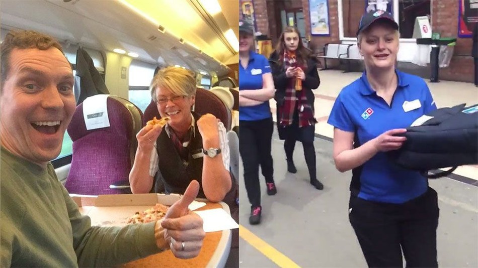  DJ Londinese ordina e riceve una pizza da un treno in corsa, twittando tutto in diretta
