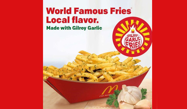  McDonald’s lancia le prime patatine fritte all’aglio!