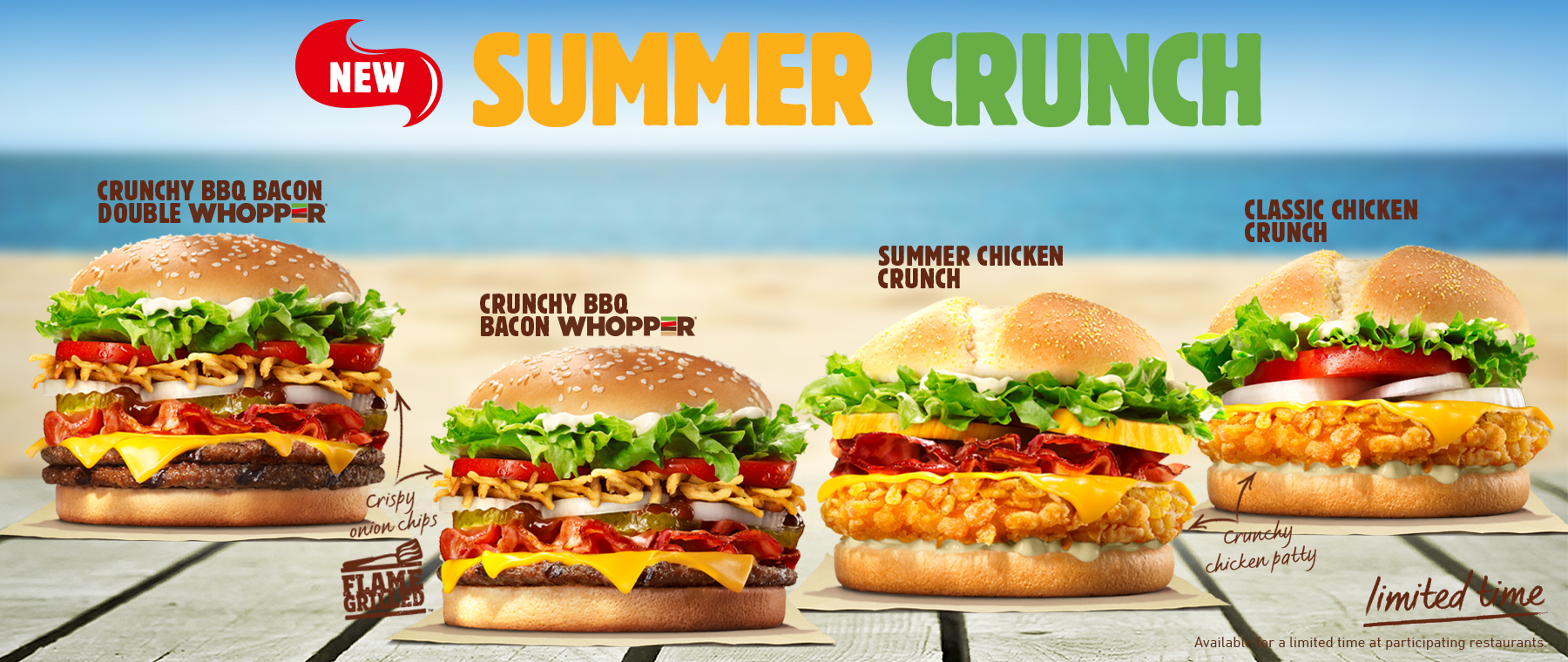 Burger King NZ festeggia l’estate con i nuovi Summer Crunch