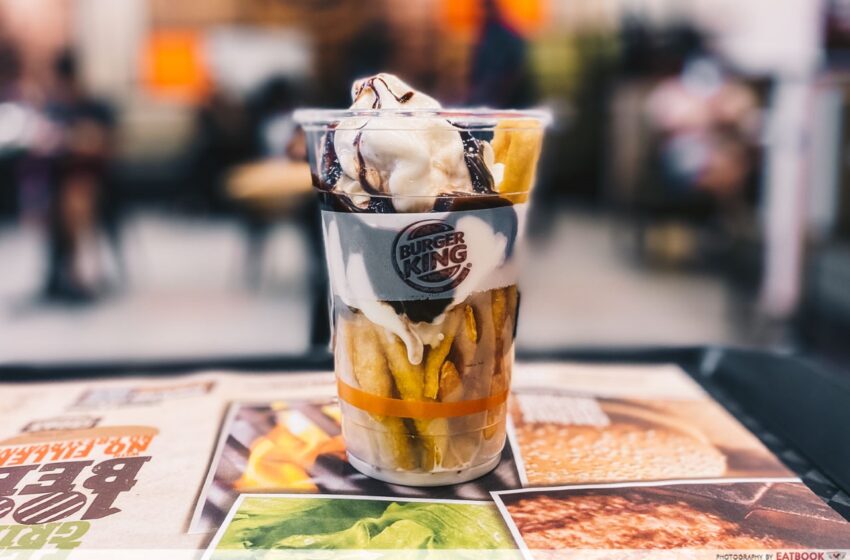  Burger King Singapore lancia un gelato con patatine fritte