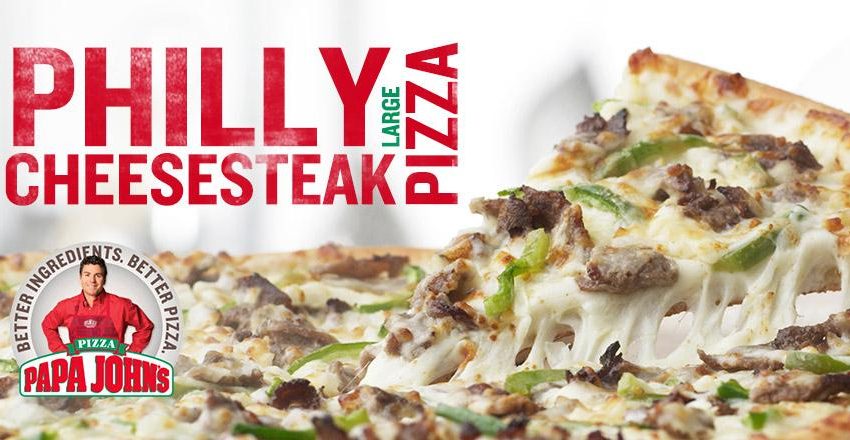  Philly Cheesesteak e Pizza insieme? Da Papa John’s sì